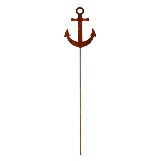 Rost Gartenstecker Anker maritime Gartendeko