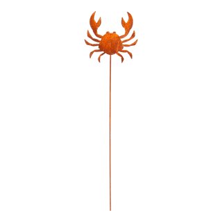 Rost Gartenstecker Krebs Krabbe maritime Gartendeko