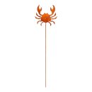 Rost Gartenstecker Krebs Krabbe maritime Gartendeko