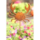 Rost Gartenstecker Krebs 60 cm