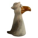 Zaunhocker Figur M&ouml;we aus Keramik Gartendekoration