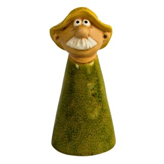 Zaunhocker Opa aus Keramik Gartenfigur Gartendeko
