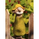 Gartenfigur Mann aus Keramik Zaunhocker Opa Gartendeko