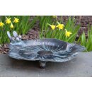 Vogeltr&auml;nke aus Metall mit Vogel Figur in Bl&uuml;ten-Form
