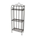Stabiles Metall Regal für den Garten dunkelbraun
