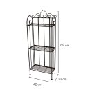 Stabiles Metall Regal im Landhausstil 109 cm hoch