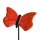 Keramikfigur Schmetterling für Stab rot