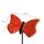 Gartenstecker Schmetterling aus Keramik | rot
