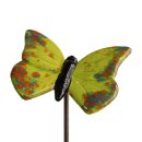 Keramikfigur Schmetterling f&uuml;r Stab gr&uuml;n-gelb