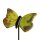 Keramikfigur Schmetterling für Stab grün-gelb