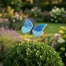 Dekofigur Schmetterling f&uuml;r Stab ozeanblau