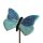 Keramikfigur Schmetterling für Stab ozeanblau