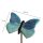 Gartenstecker Schmetterling aus Keramik | ozeanblau