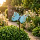 Dekofigur Schmetterling f&uuml;r Stab blau