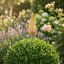 Wichtel-Gesichter gelb als Gartenfigur