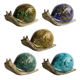 Gartenfigur Schnecke aus Keramik