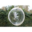 Edelstahl Windspiel "Kreis Gecko" - 19 cm -...