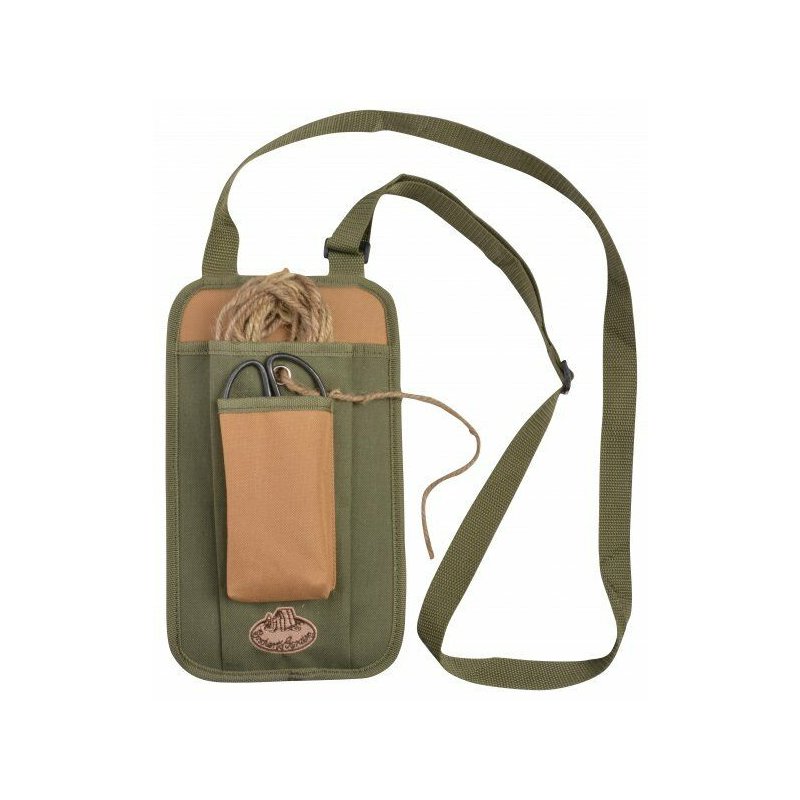 Bindfaden Spendetasche mit Schere und Schnur - grün - Gartentasche