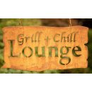 Rost Schild Grill und Chill Lounge für den Garten.