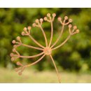Gartenstecker Pusteblume aus Metall Rost