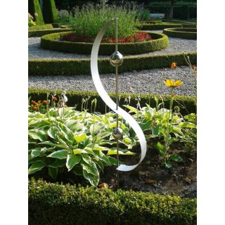 Edelstahl Gartenstecker S-Form Gartendekoration aus Metall Gartendeko