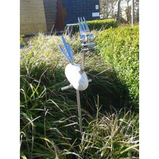 Edelstahl Gartenstecker Leopold 70 cm hoch Gartendeko