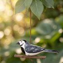 H&auml;ngende Dekofigur Bachstelze Vogel aus Keramik