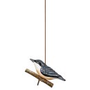 Keramik Vogel Kleiber zum aufh&auml;ngen.