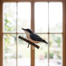 Fensterdeko Vogel Kleiber aus Keramik