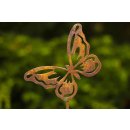Metall Gartenstecker Schmetterling Rost