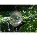 Edelstahl Windspiel Kreis Kugel 12 cm mit Glaskugel...