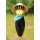 Gartenfigur Rabe aus Keramik türkis 30 cm hoch