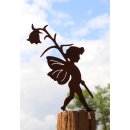 Gartenfigur mit Schraube Elfe mit Blume