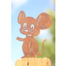 Dekofigur Maus aus Edelrost Gartendeko