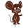 Rost Gartenfigur Maus zum Einschrauben