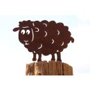 Gartendeko Schaf aus Metall zum Einschrauben