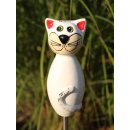 Dekofigur aus Keramik Katze für den Garten