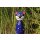 Gartenfigur Katze aus Keramik 30 cm dunkelblau