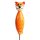Dekofigur Katze für den Garten aus Keramik orange