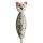 Dekofigur Katze für den Garten aus Keramik grau-matt