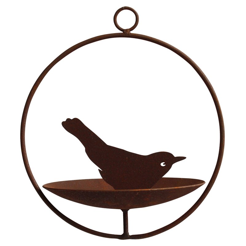 Vogeltränke Zum Aufhängen – Rundes Harz-Tablett Mit Edelstahl-Kette, Tiefe Wasserschale Für Gartenvögel