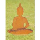 Buddha Rost Gartenfigur sitzend