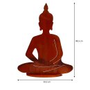 Rost Gartenfigur Buddha sitzend 44,5 cm